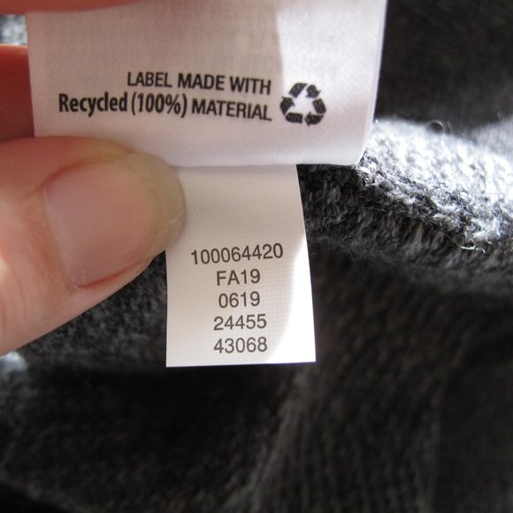 TASSO ELBA Grey Chevron Wool Blend Grandpa Sweater - Picture 9 of 14